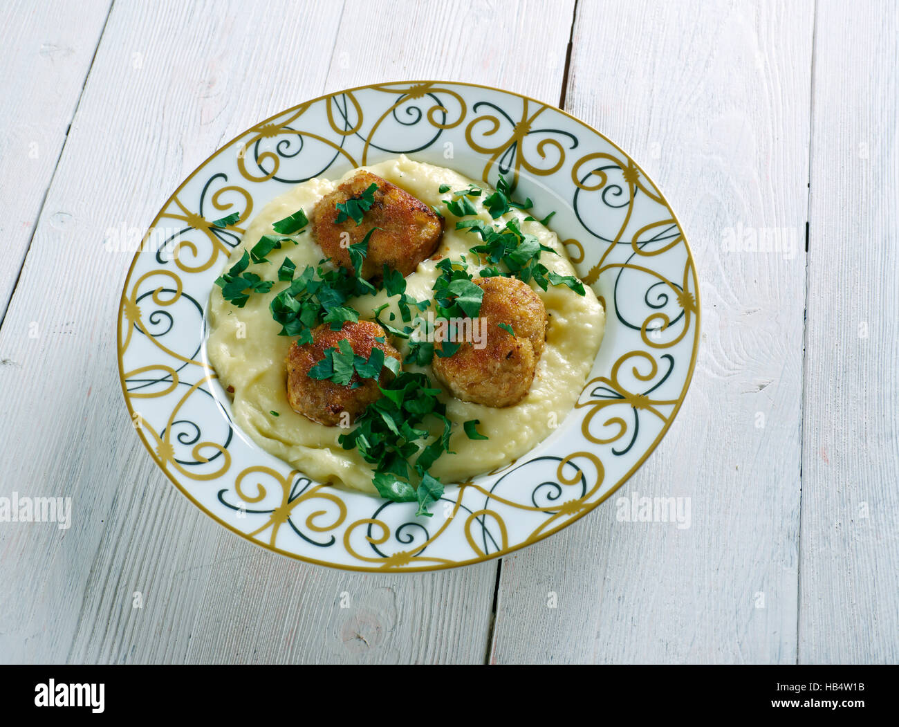 Bagno turco le polpette di carne con salsa Foto Stock