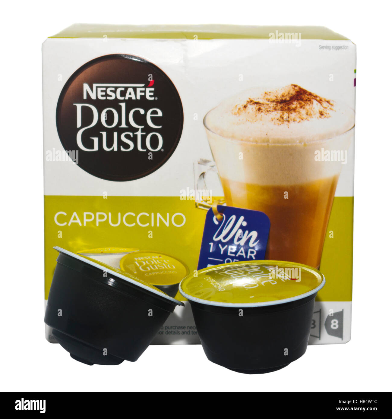Scatola del Nescafe Dolce Gusto Cappuccino capsule Foto Stock