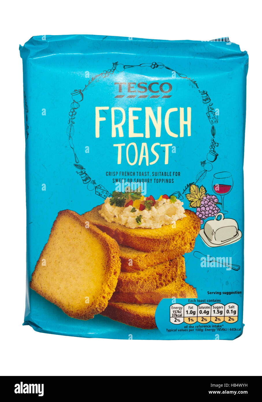 Pacchetto di Tesco a proprio marchio toast alla francese Foto Stock