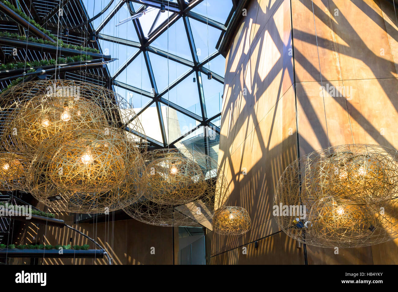 Moderne lampade pendenti Foto Stock