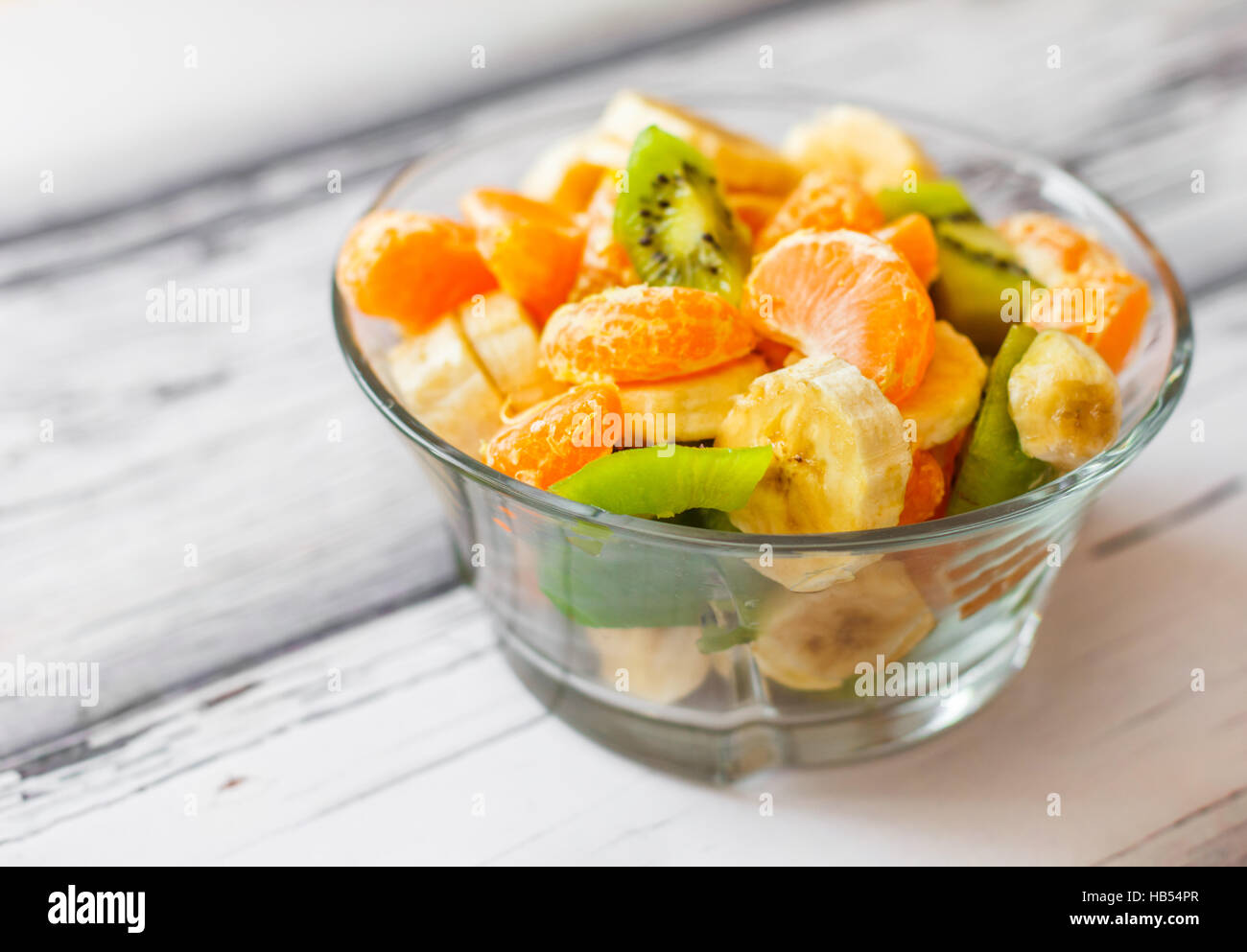 Insalata di frutta in vaso freschi cibi sani Foto Stock
