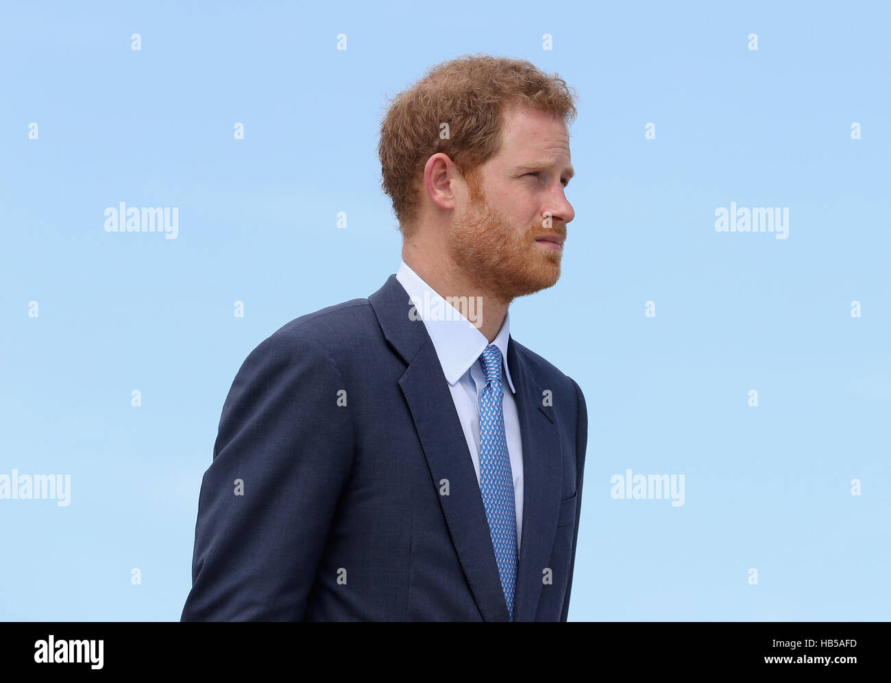 Il principe Harry lascia Eugene F. Correia Aeroporto Internazionale di Georgetown, Guyana, durante una visita ufficiale per i Caraibi. Foto Stock