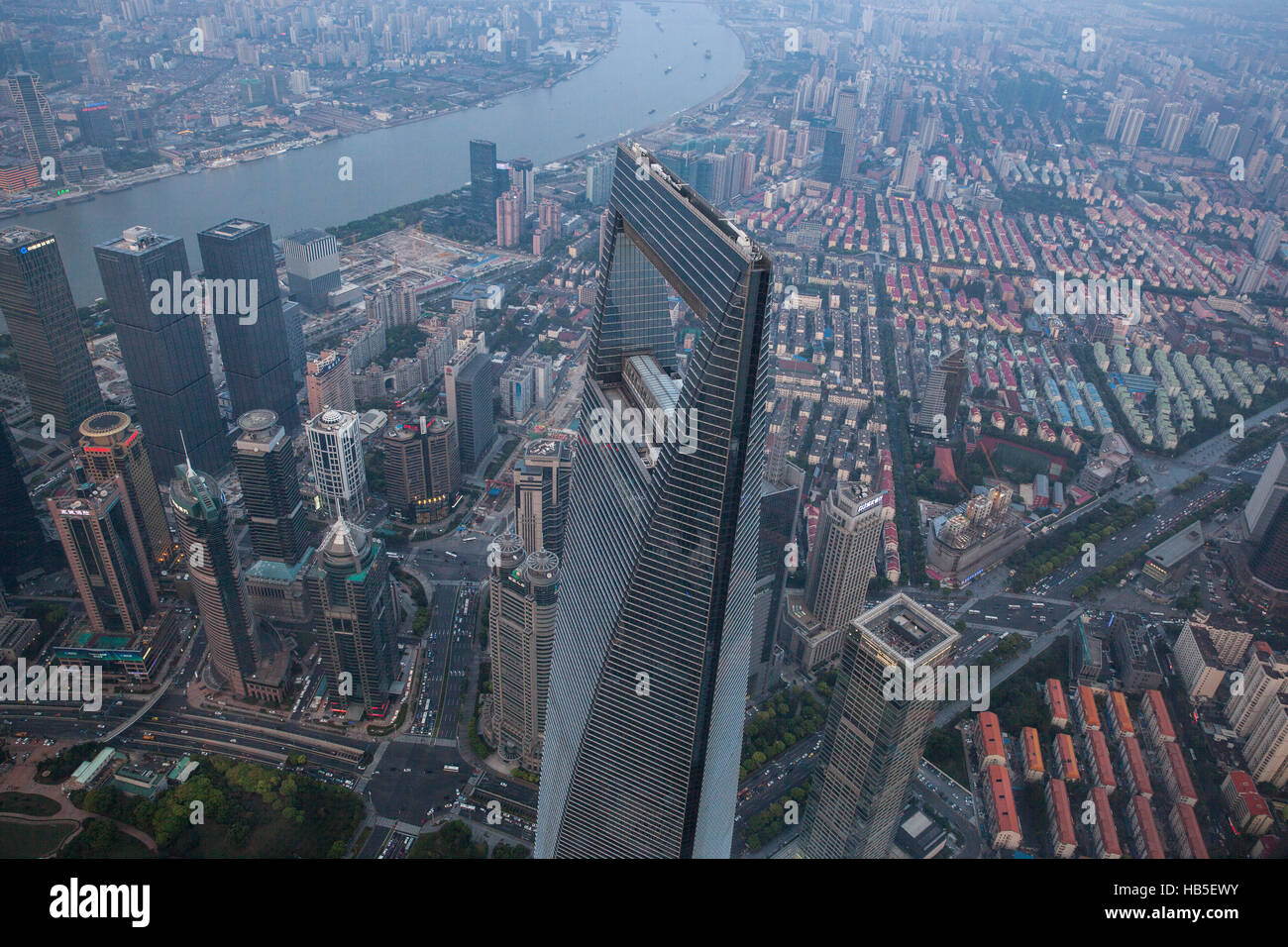 Il World Financial Center di Shanghai, Shanghai, Cina Foto Stock