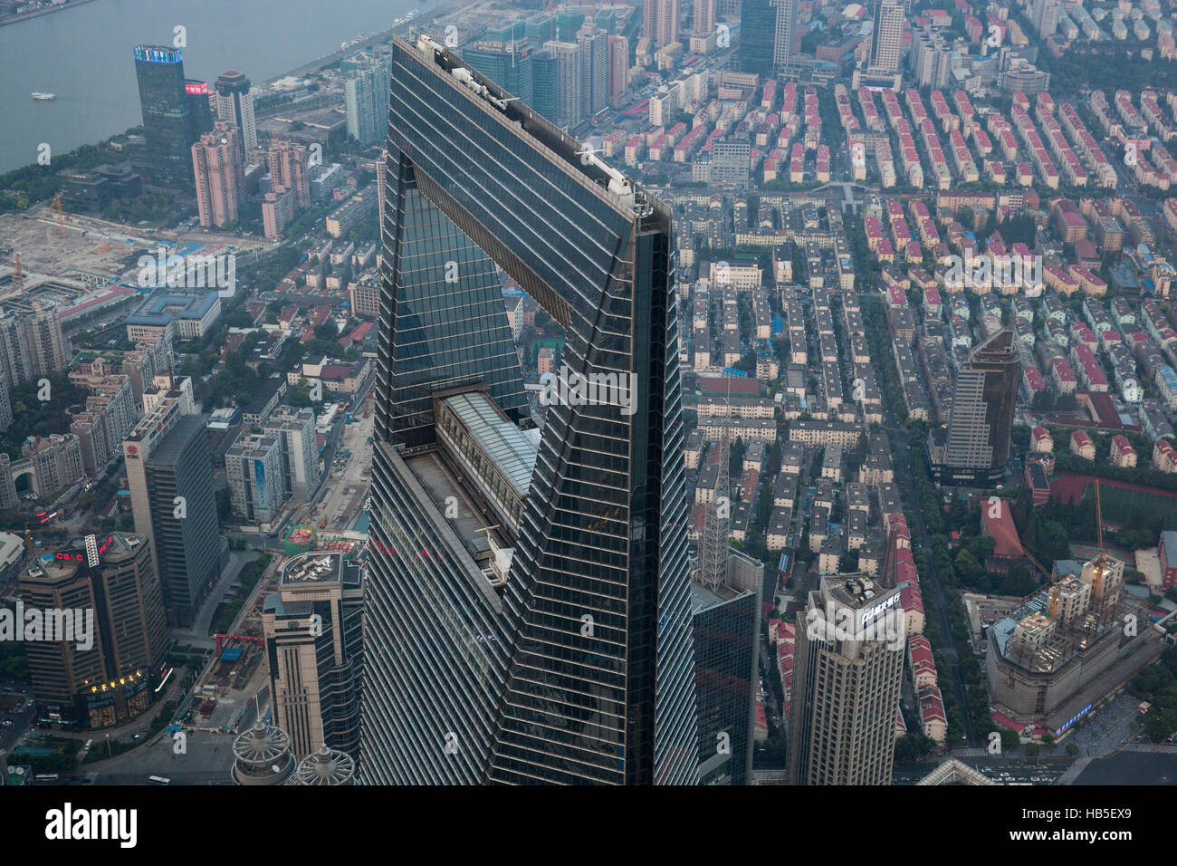 Il World Financial Center di Shanghai, Shanghai, Cina Foto Stock