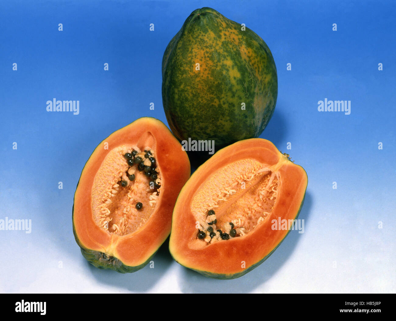 La papaia frutti tropicali Foto Stock
