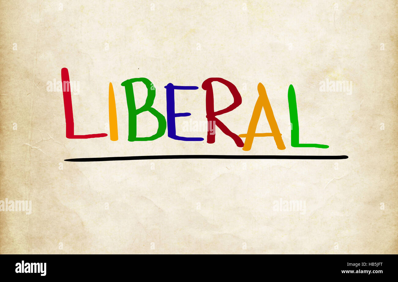 Concetto liberale Foto Stock