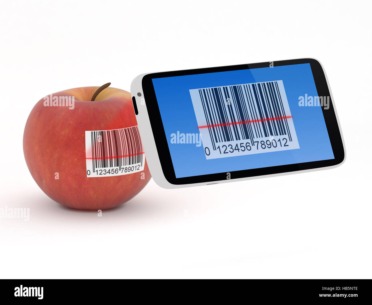 Smartphone Scanner di codici a barre Concetto Foto Stock