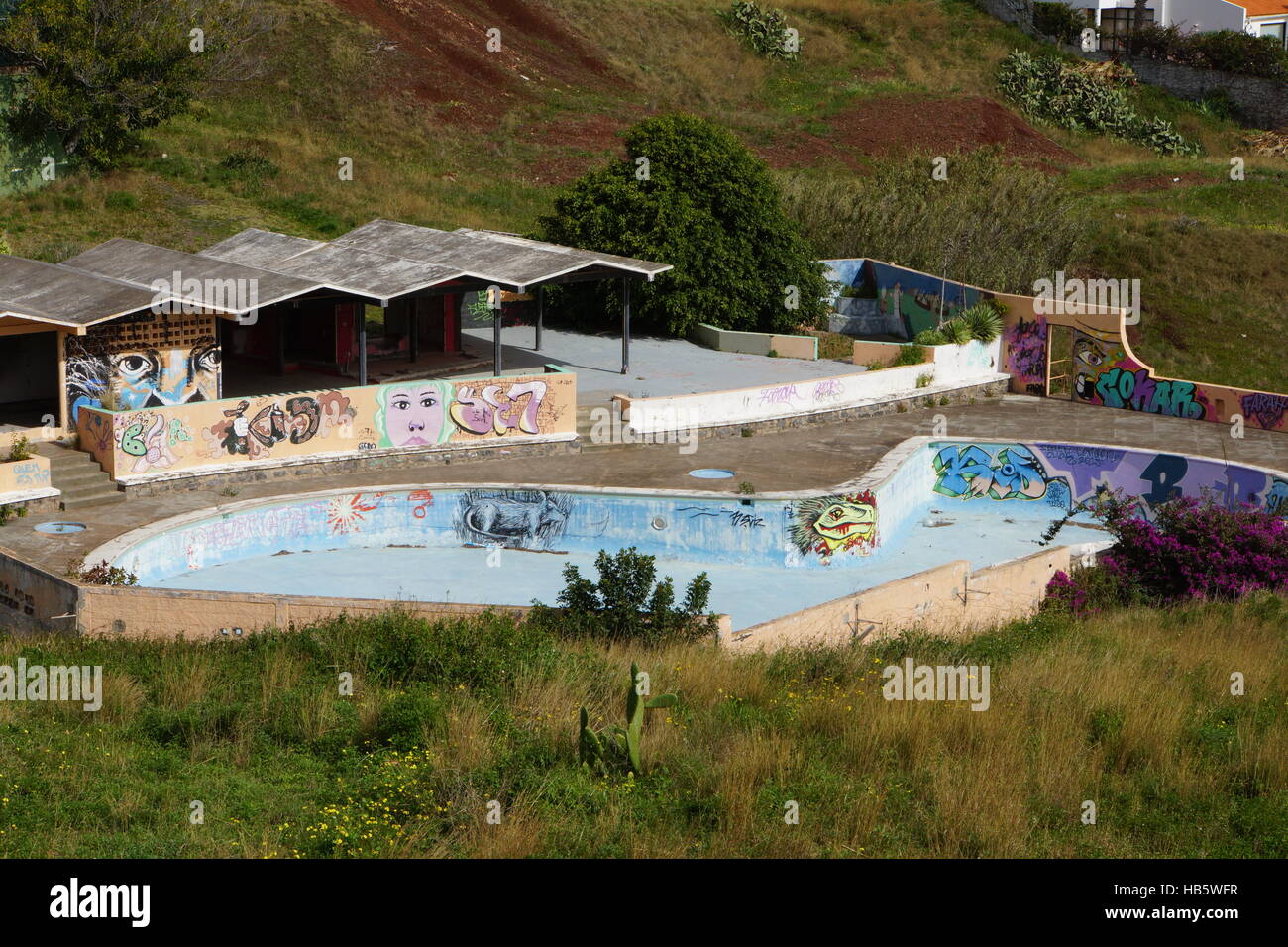 Desolazione di piscina all'aperto Foto Stock