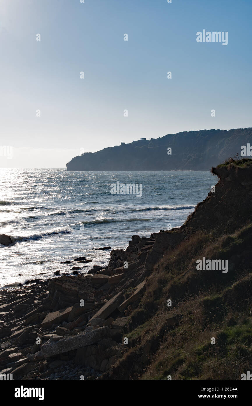 Il foreshore a: Peveril Point, Swanage, Dorset. Foto Stock