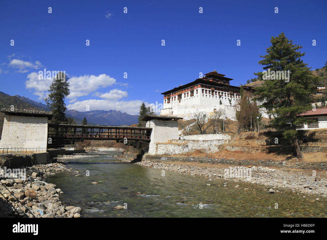 Paro Rinpung Dzong Foto Stock