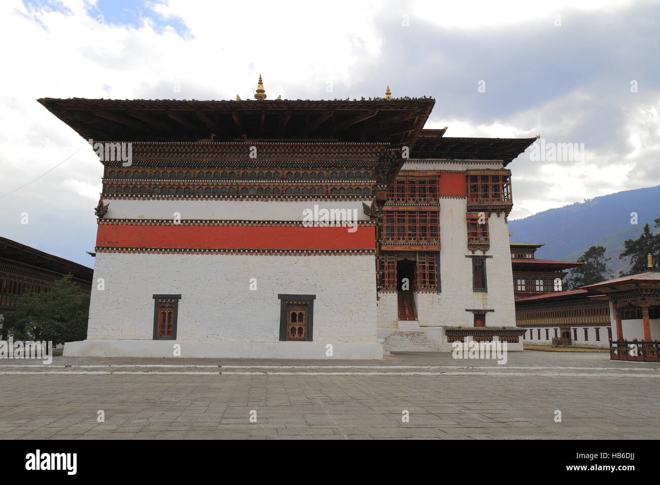 Tashichho Dzong in Thimphu Foto Stock