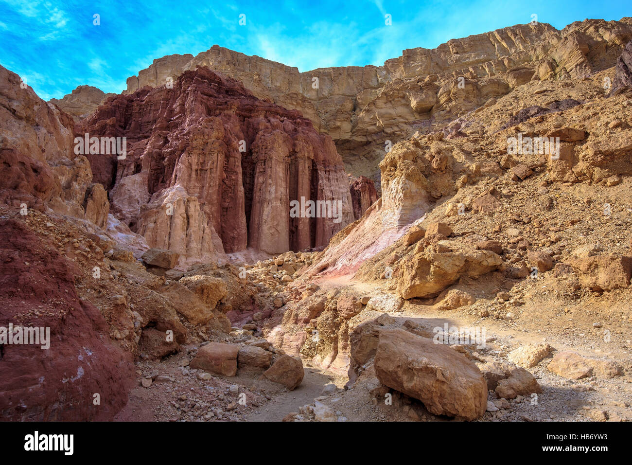 Gola in secco di montagne di Eilat Foto Stock