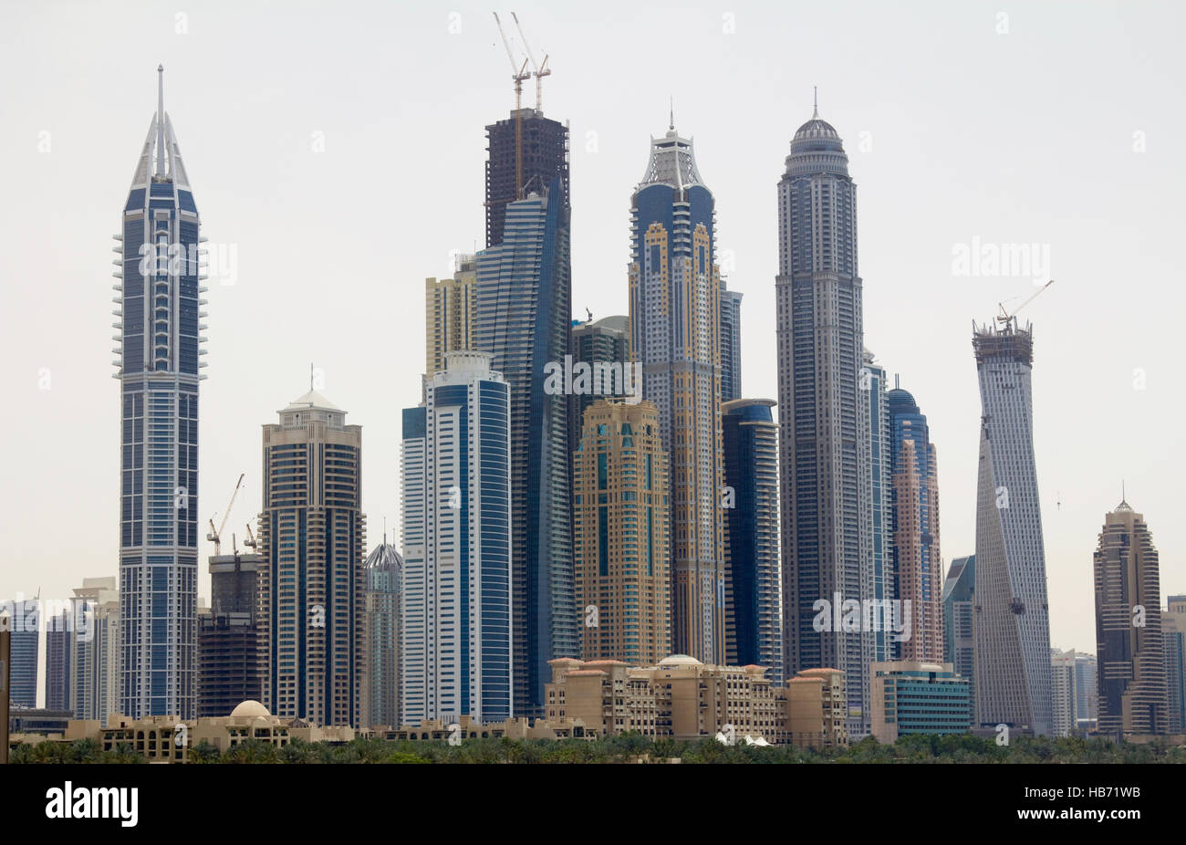 La costruzione di edifici commerciali nel centro cittadino di Dubai, UAE Foto Stock
