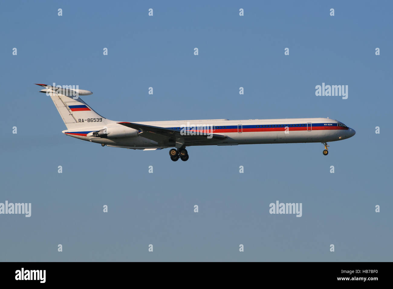 Francoforte, Germania - marzo 2010 Ilyushin Il62 dalla Russia a Francoforte. Foto Stock