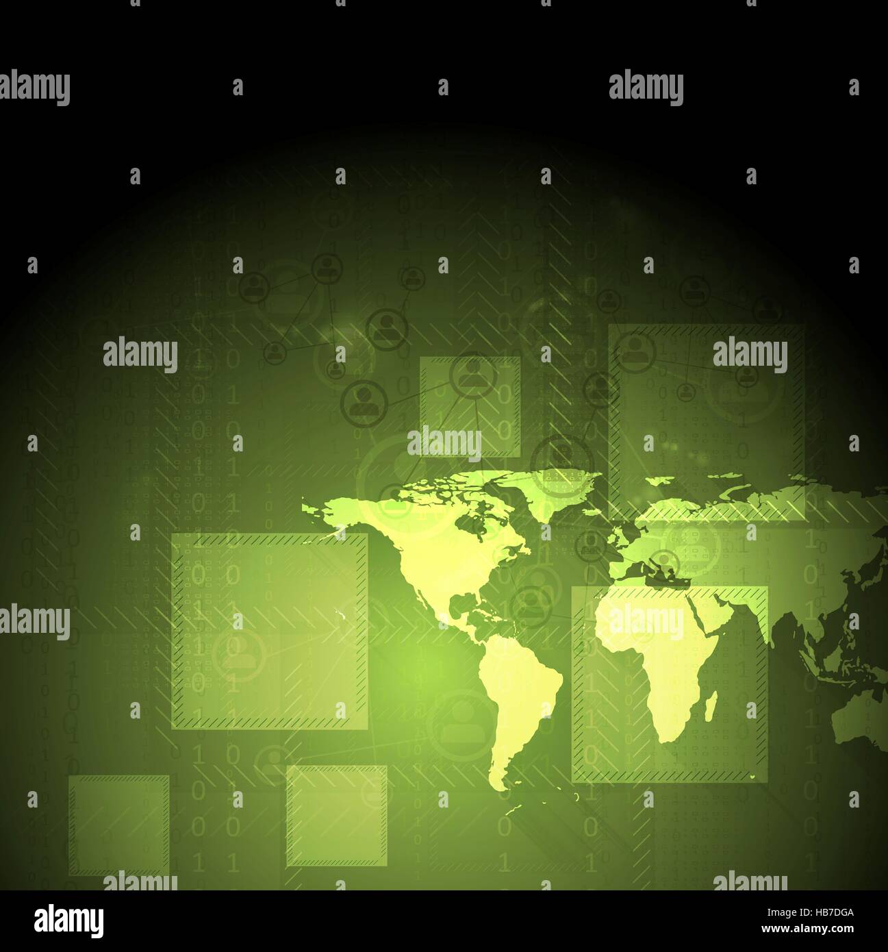 Abstract green hi-tech sfondo Foto Stock