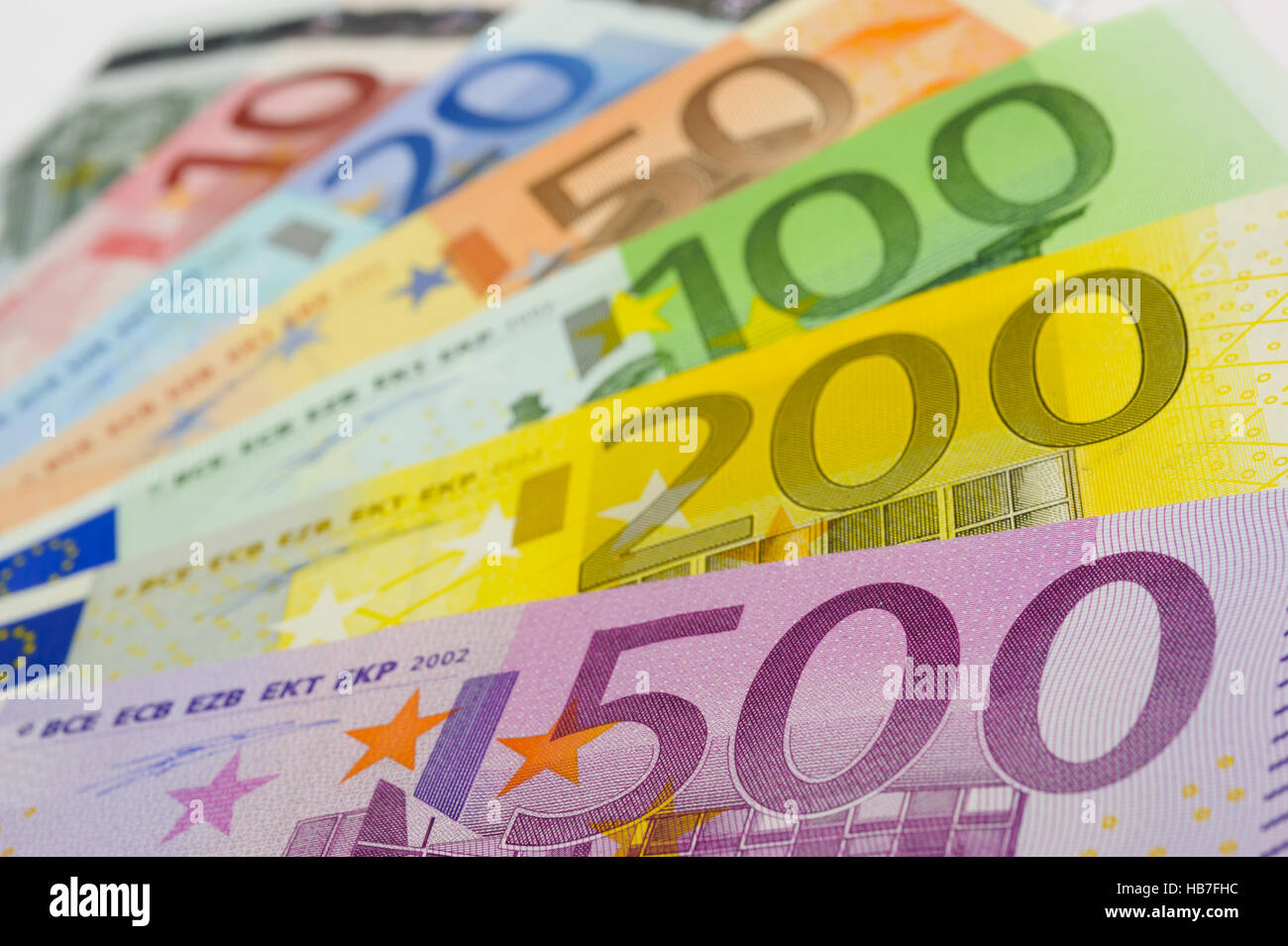 Le banconote in euro nel gruppo Foto Stock