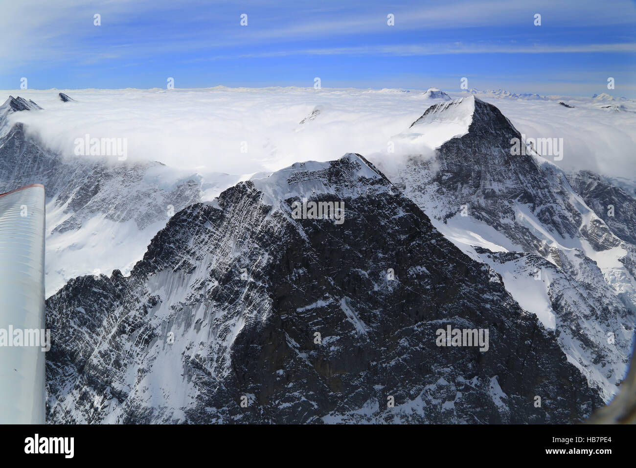 Berner Alpen, Gipfel Eiger und Mönch Foto Stock