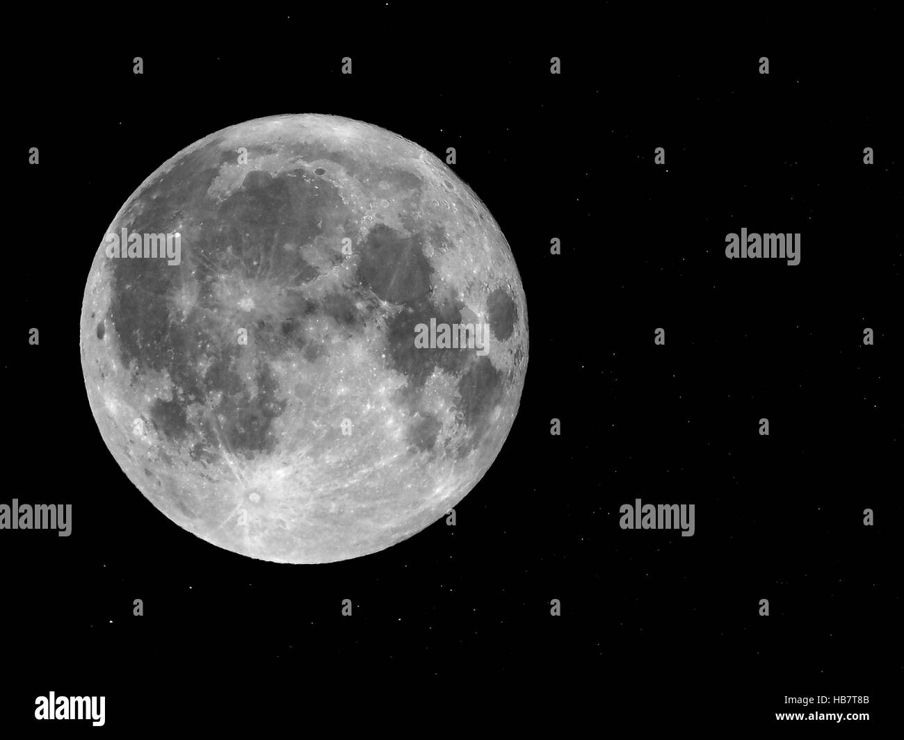 Luna e stelle Foto Stock