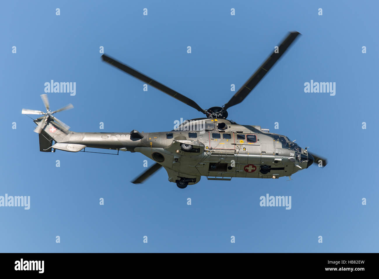 Super Puma Visualizzare le Forze aeree svizzere Foto Stock