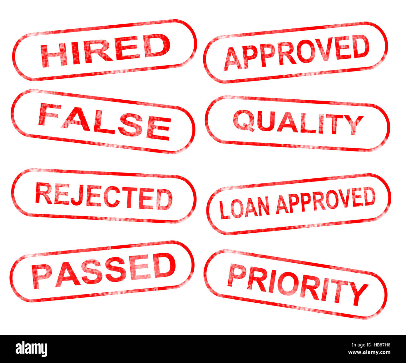 Immagine a dimensione intera di vari francobolli Foto Stock