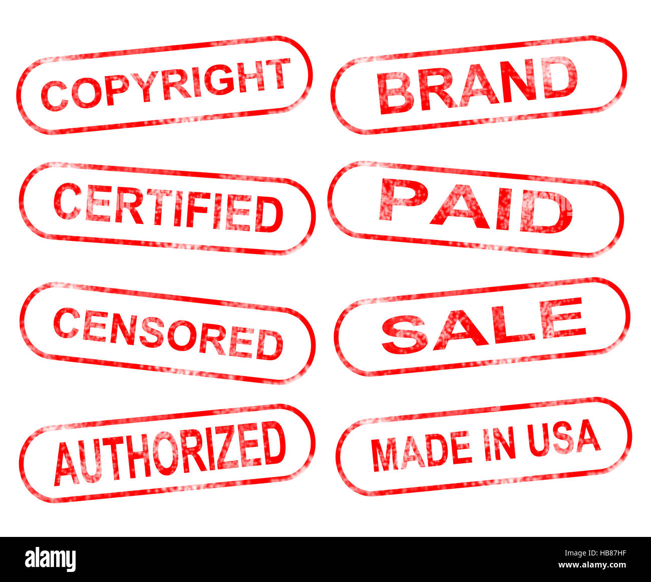 Immagine a dimensione intera di vari francobolli Foto Stock