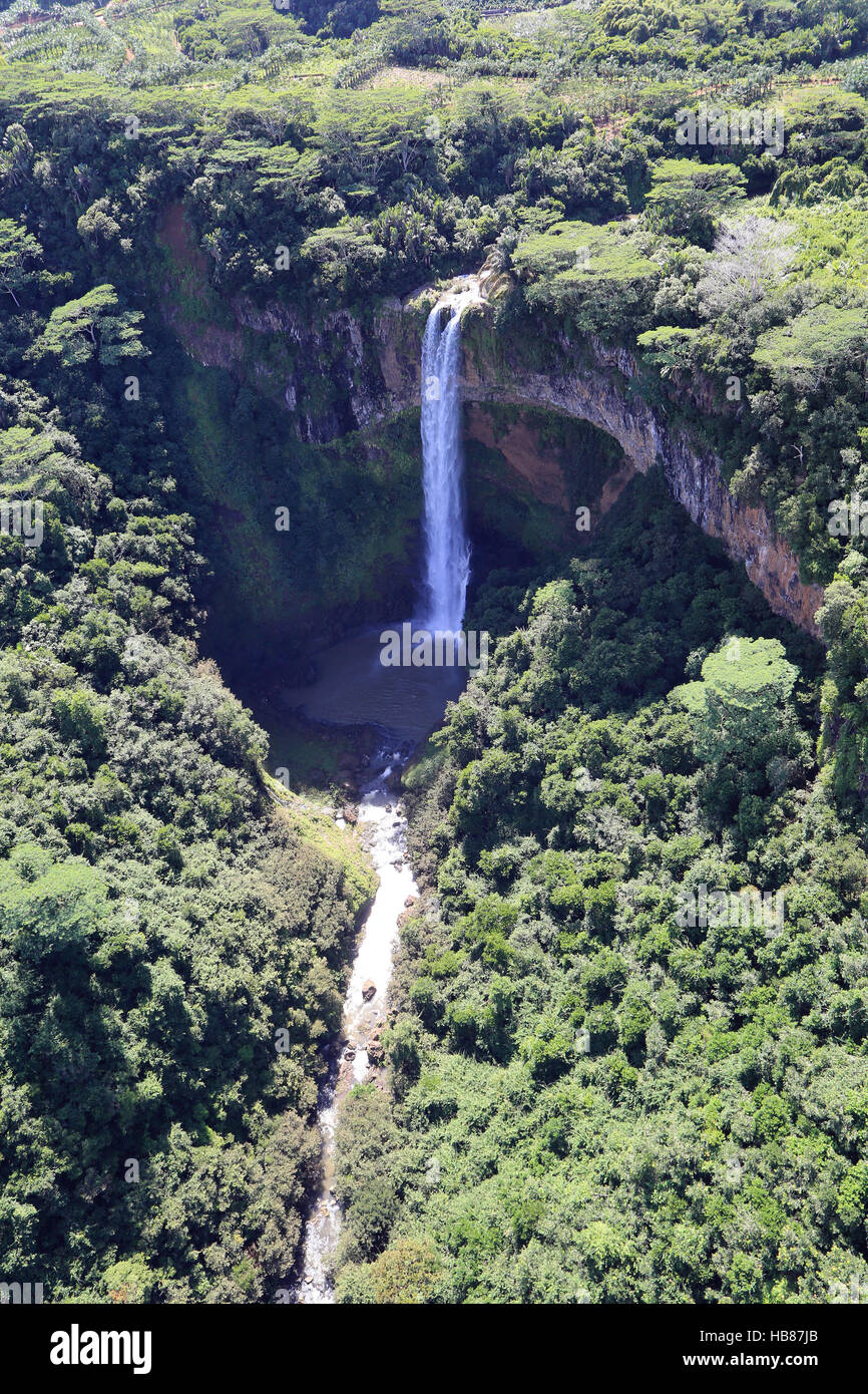 Chamarel cade in Mauritius, la cascata di Chamarel Foto Stock