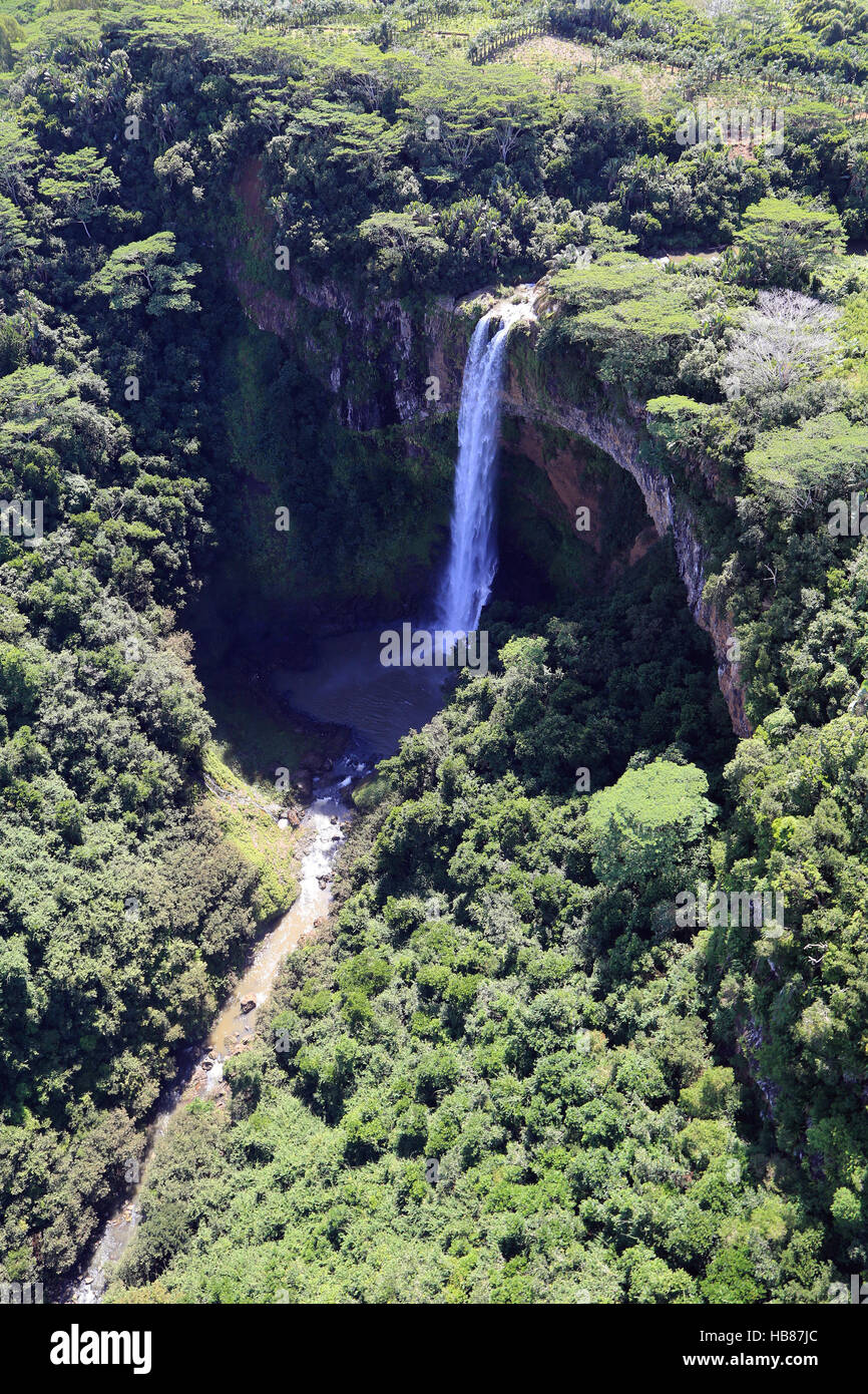 Chamarel cade in Mauritius, la cascata di Chamarel Foto Stock