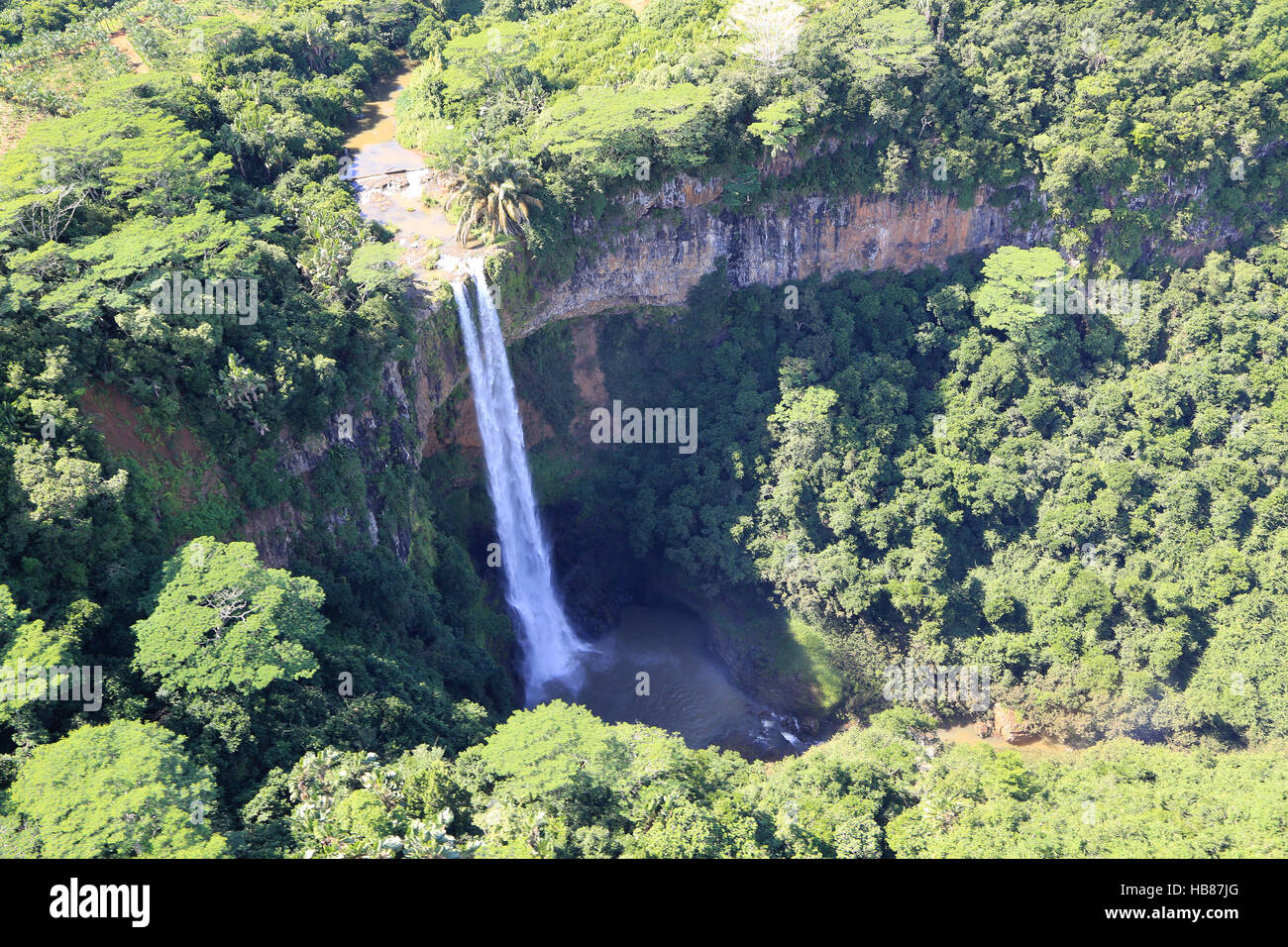 Scende a Chamarel in Mauritius Foto Stock