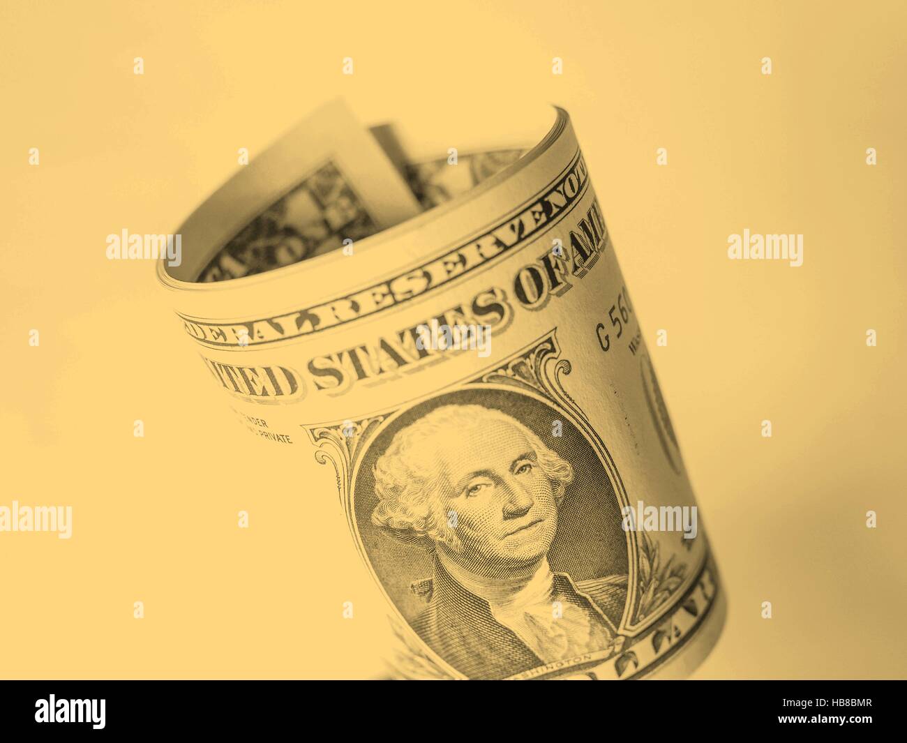 Dollar note 1 dollaro - vintage Foto Stock