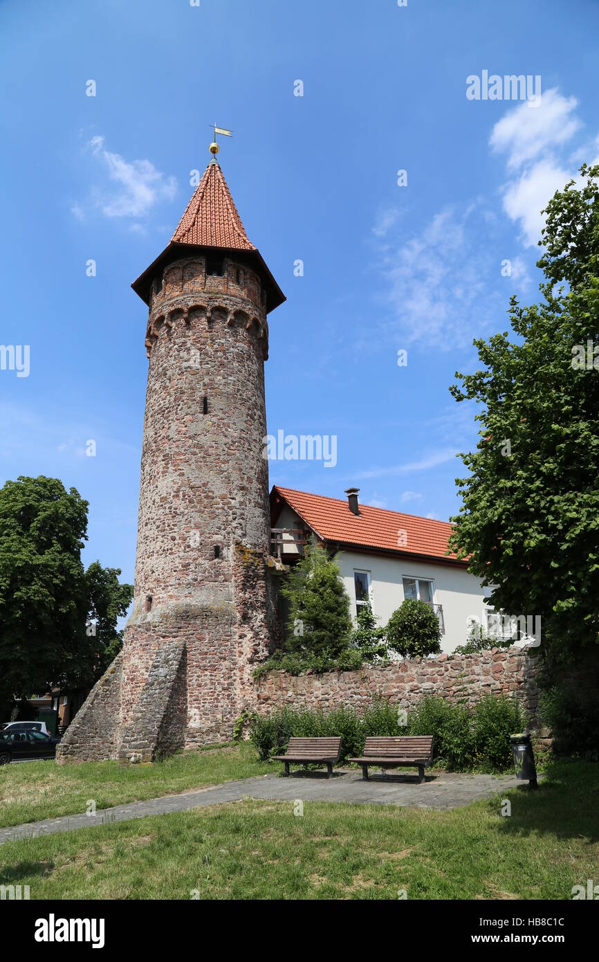 Torre delle streghe ladenburg Foto Stock