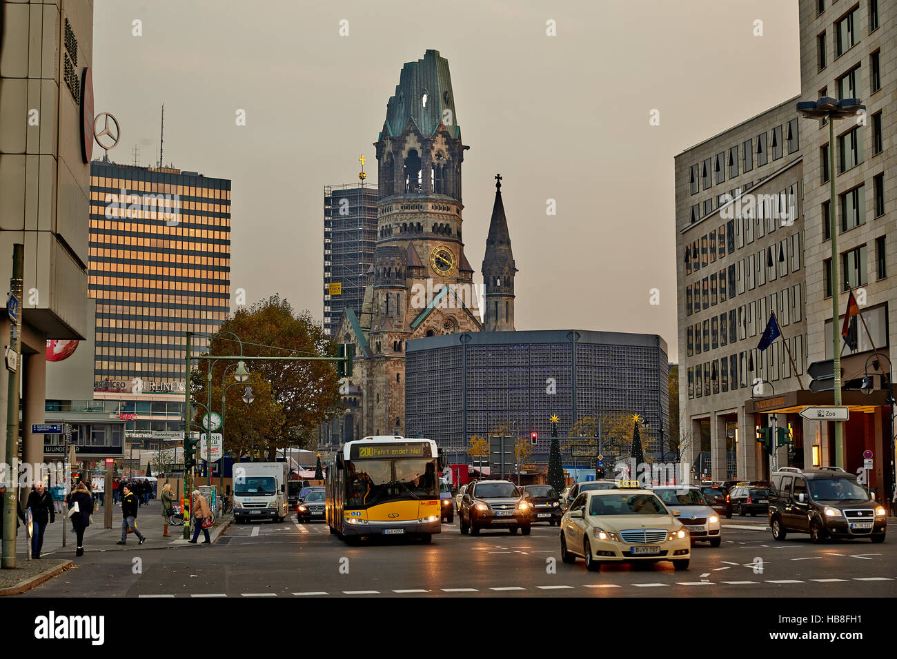 La chiesa commemorativa, Berlino, Germania Foto Stock