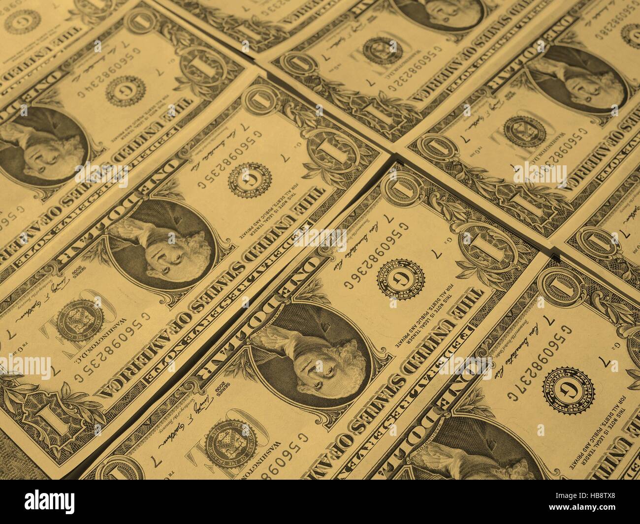 Dollar note 1 dollaro - vintage Foto Stock