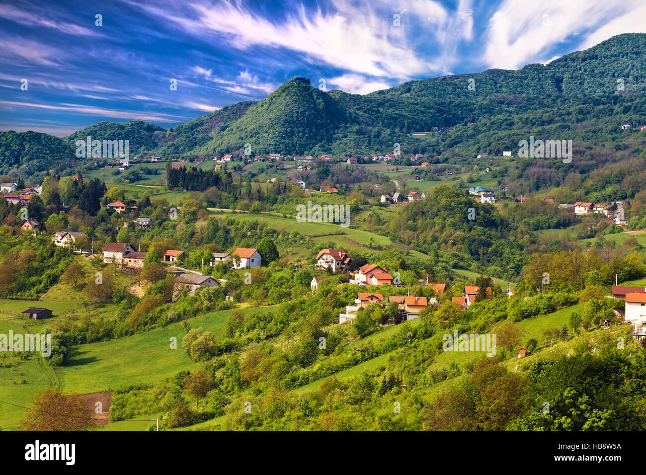 I paesaggi pittoreschi di Samobor colline Foto Stock