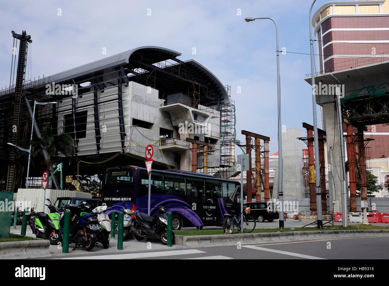 La costruzione della Linea Light Rail in Macau SAR, Cina Foto Stock