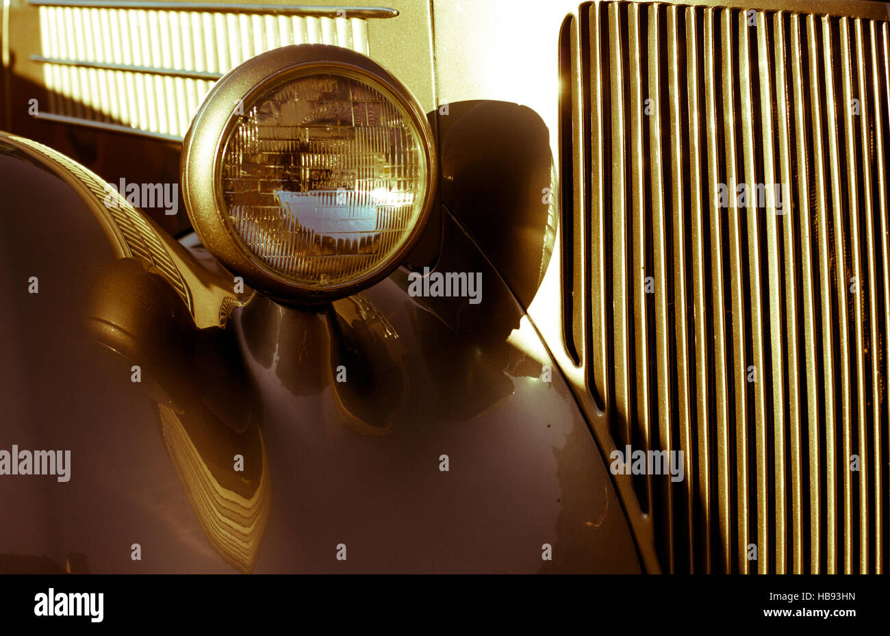 Close up immagini di vintage restaurati e da collezione North American automobiles. Foto Stock