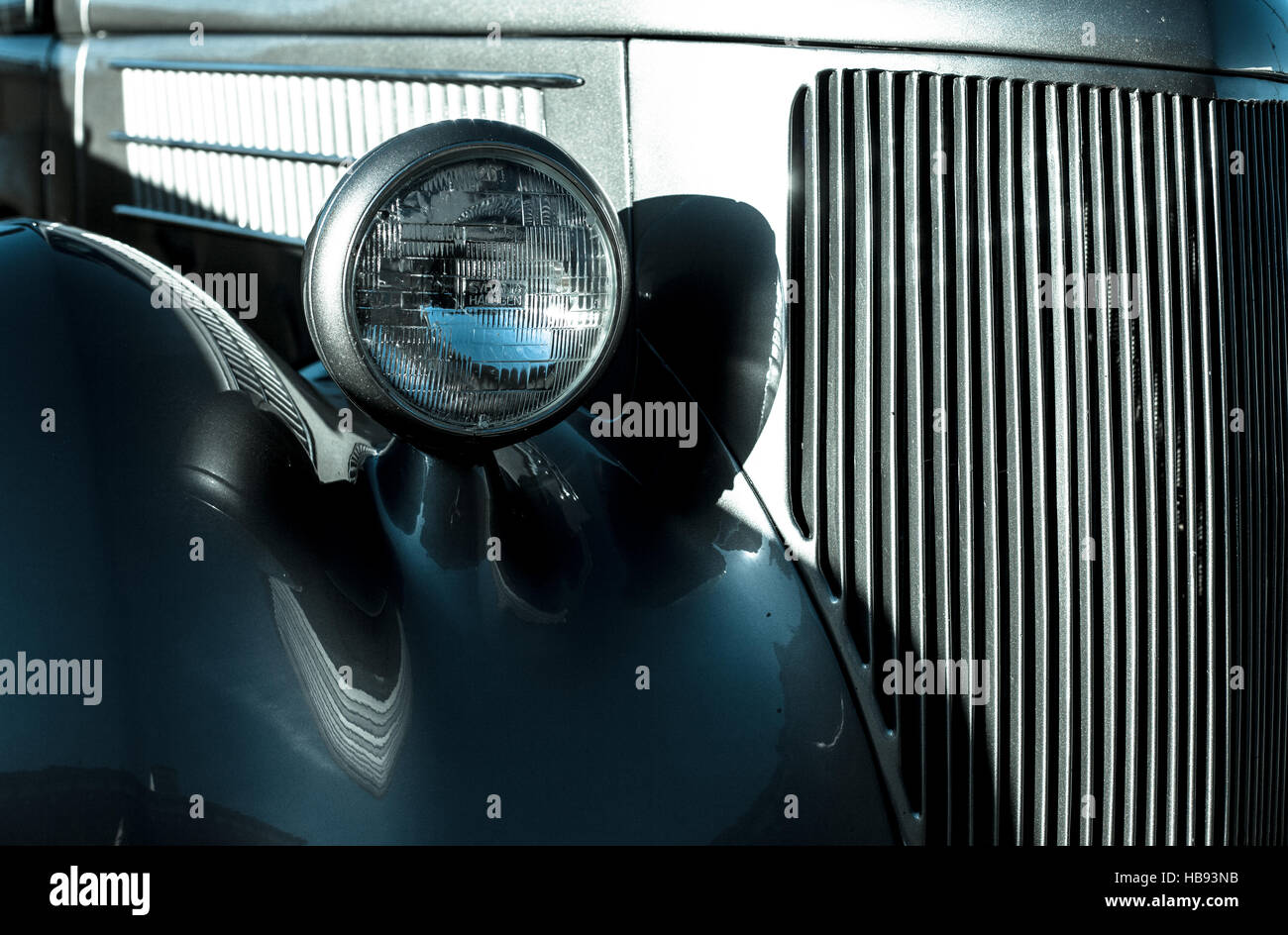 Close up immagini di vintage restaurati e da collezione North American automobiles. Foto Stock