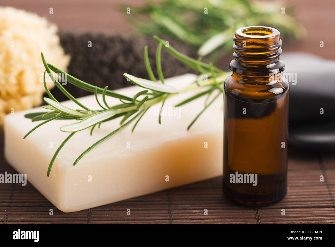 Rosmarino sapone artigianale Foto Stock