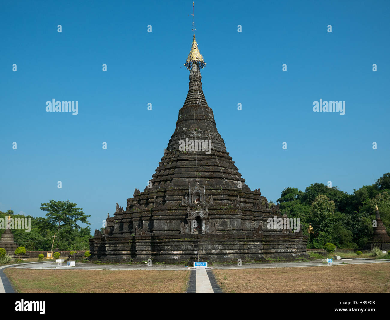 Sakya Man Aung, una pagoda a Mrauk U, la Stato di Rakhine di Myanmar. Foto Stock