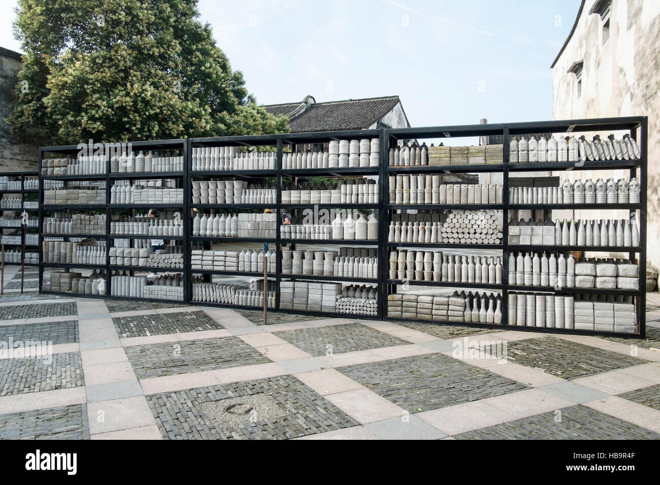 Vista della città di acqua di Wuzhen. La provincia di Zhejiang, Cina Foto Stock