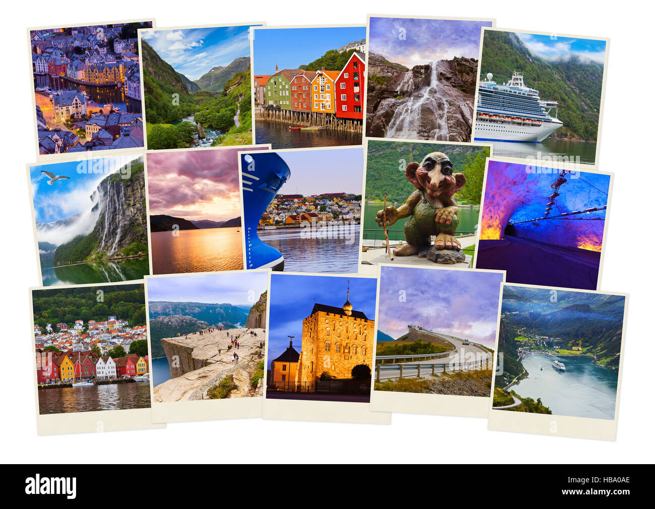 Pila di Norvegia scatti di viaggio Foto Stock