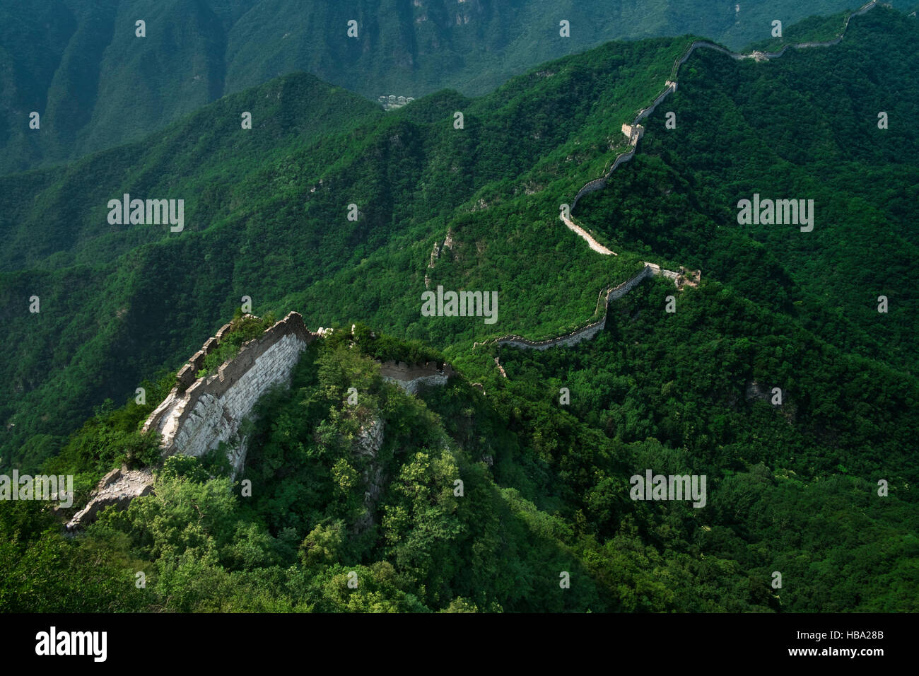 Jiankou Grande Muraglia, Xizhazi Village, Huairou County, Pechino, Cina Foto Stock