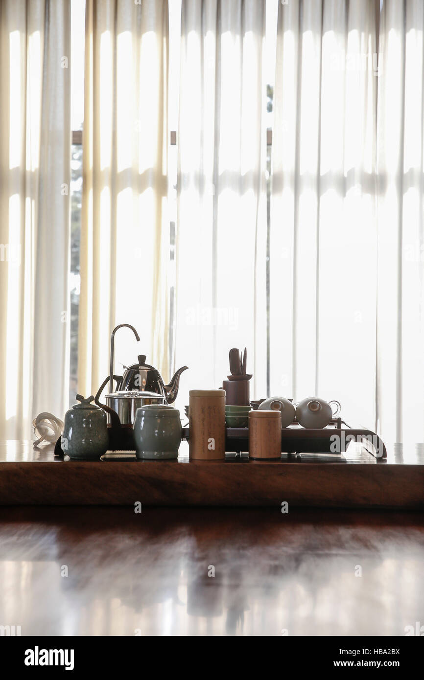 Cerimonia del tè cinese Foto Stock