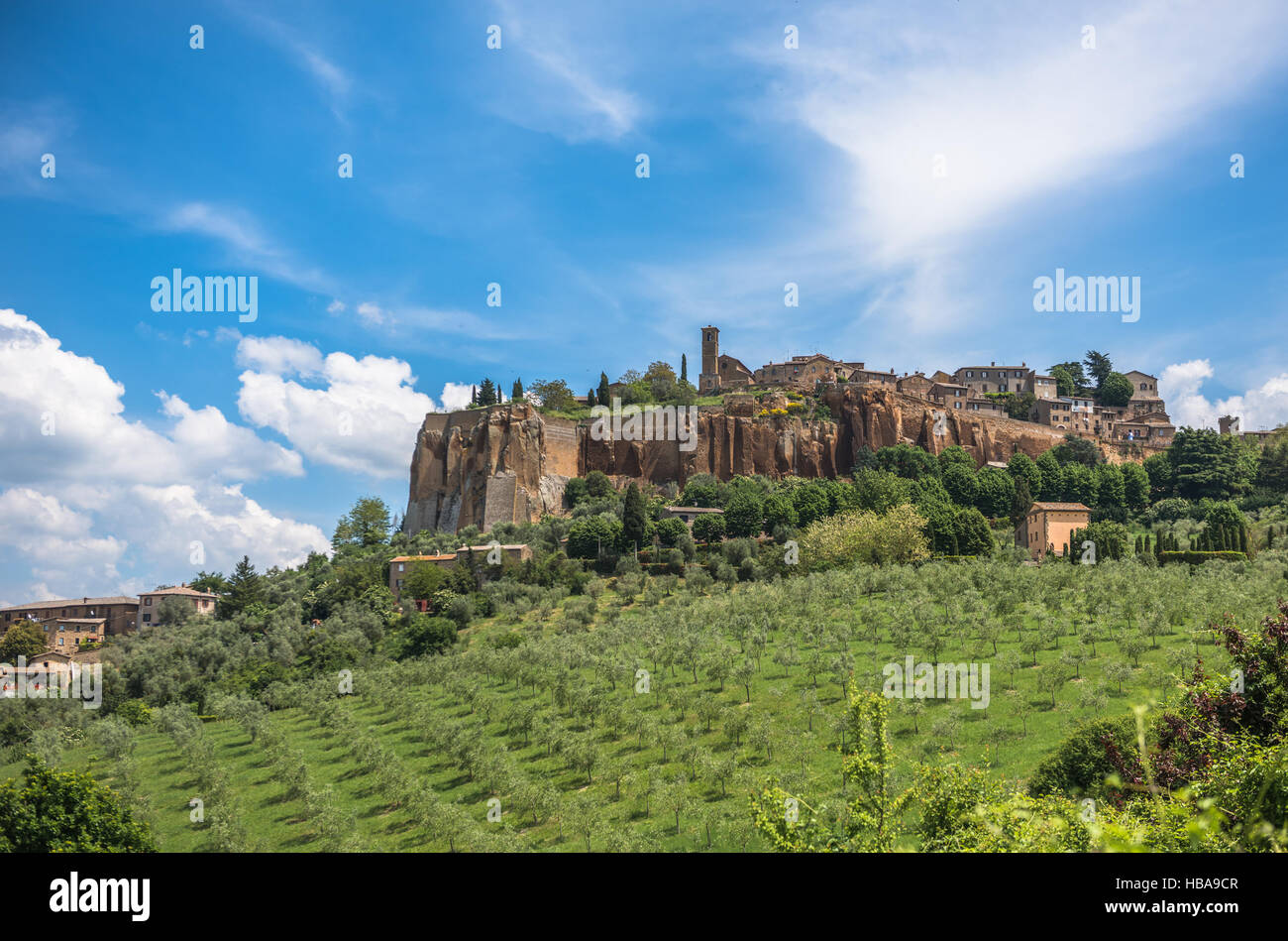 Vista panoramica della città di Orvieto, Umbria, Italia Foto Stock