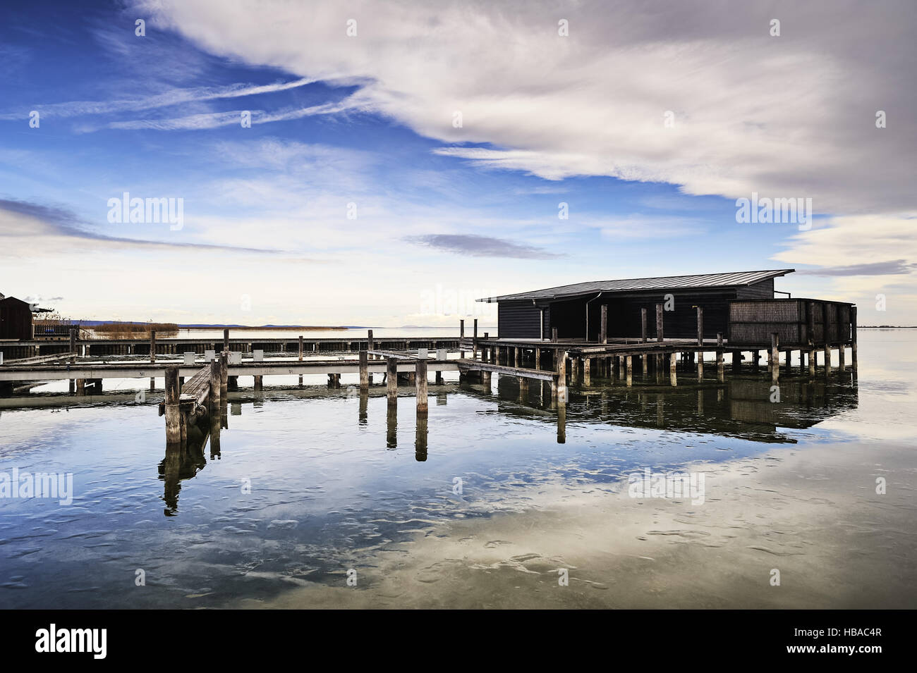 Haus am See nel Burgenland Foto Stock