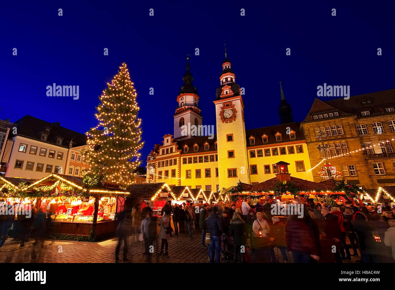 Chemnitz Weihnachtsmarkt - Chemnitz mercatino di Natale in Germania Foto Stock