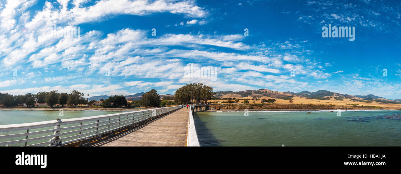 San Simeon Pier in California, Stati Uniti d'America Foto Stock