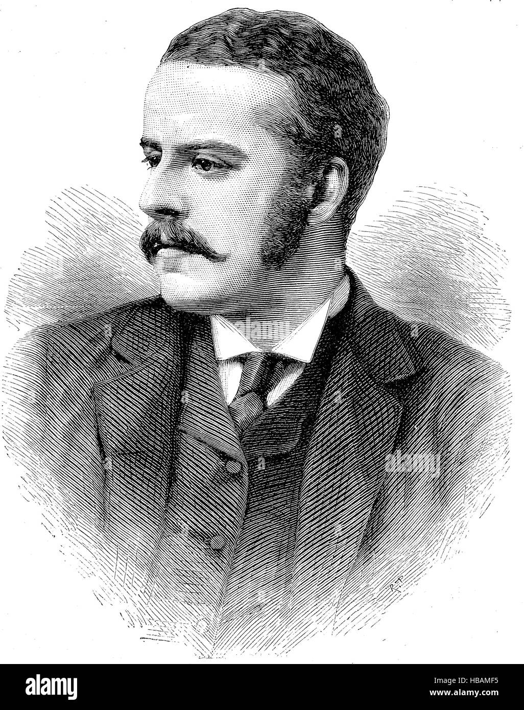 Alexander William George Duff, primo duca di Fife, 1849 -1912, hictorical illustrazione dal 1880 Foto Stock