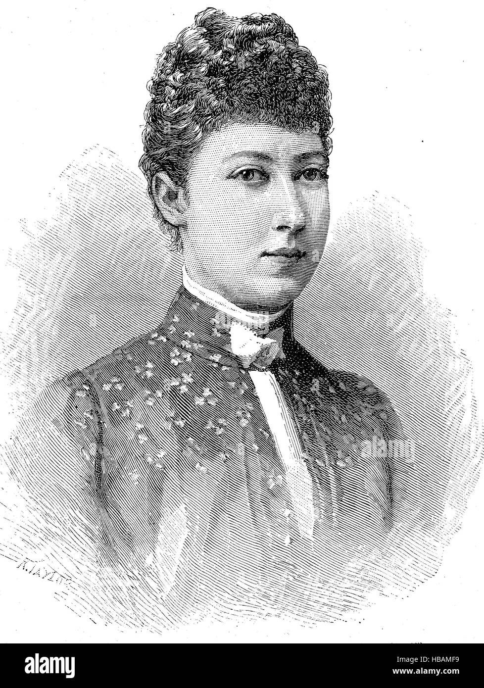 Louise, Princess Royal e Duchessa di Fife, Louise Victoria Alexandra Dagmar, 1867 - 4 gennaio 1931 hictorical illustrazione dal 1880 Foto Stock