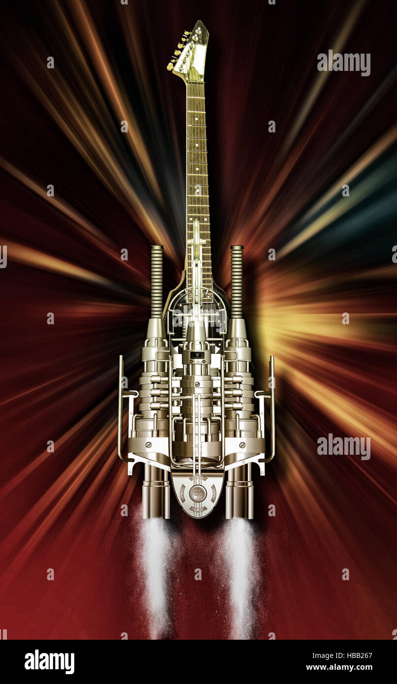 Heavy metal guitar Foto Stock