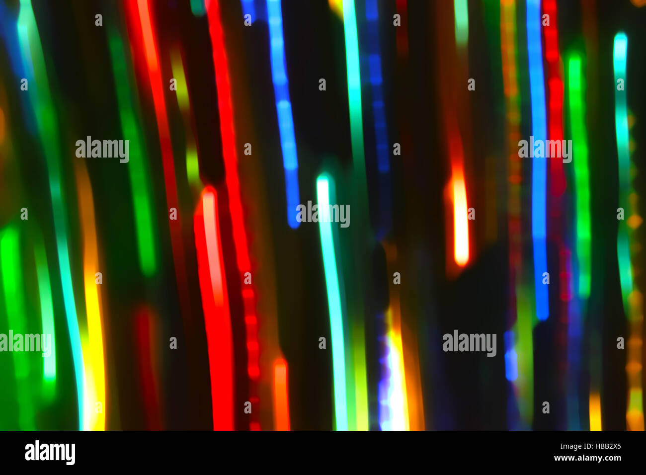 Motion neon luci incandescenti le linee Foto Stock